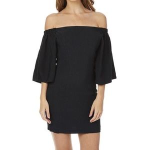 MinkPink Black off the shoulder dress